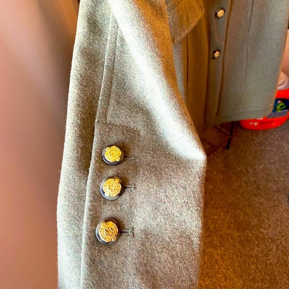 NWOT Guess Linda Olive Green long Line Wool Blend Coat - Picture 6 of 17